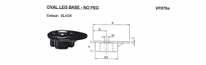 Injection Moulded No Kitchen Leg Set Base